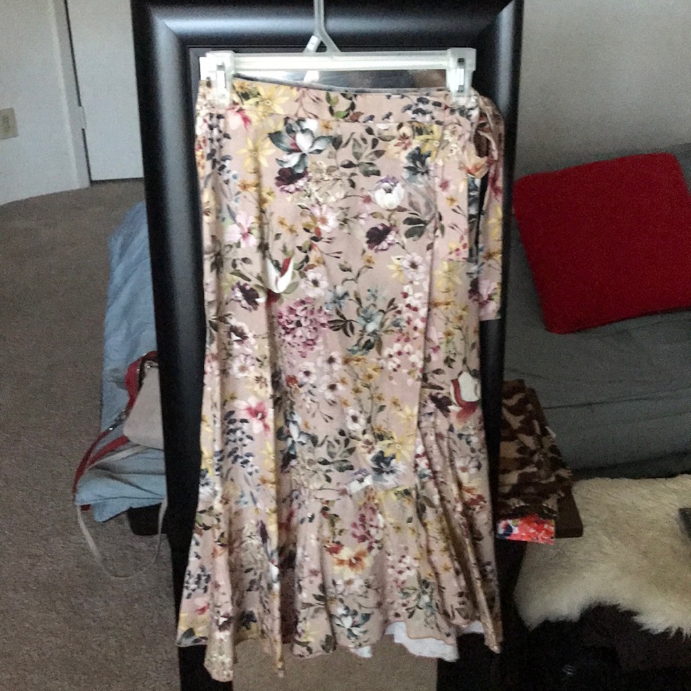Wrap around floral skirt